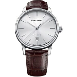 LOUIS ERARD OROLOGIO PELLE MARRONE QUADRANTE SILVER