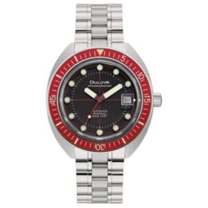 BULOVA OCEANOGRAPH QUADRANTE NERO GHIERA ROSSA