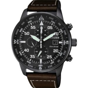 CITIZEN OROLOGIO PELLE MARRONE QUADRANTE NERO