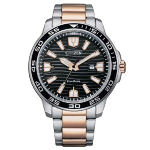 CITIZEN OROLOGIO BICOLORE QUADRANTE NERO