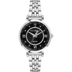 TRUSSARDI OROLOGIO ACCIAIO QUARANTE NERO