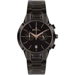 BREIL OROLOGIO (NEW ONE) ACCIAIO NERO DETTAGLI ROSÈ