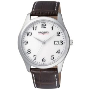 VAGARY by CITIZEN OROLOGIO PELLE MARRONE QUADRANTE BIANCO