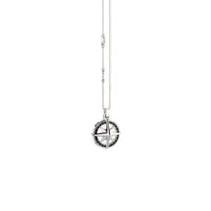 ZANCAN COLLANA ARGENTO ROSA DEI VENTI PIETRE NERE