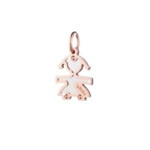 LE BEBÈ SAGOMA BIMBA ARGENTO E ORO ROSA