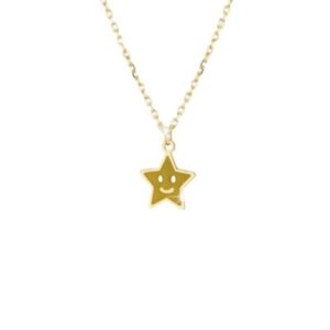 LE BEBÈ COLLANA BIMBO/A STELLA IN ORO GIALLO
