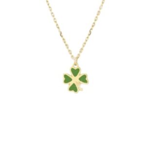 LE BEBÈ COLLANA BIMBO/A QUADRIFOGLIO ORO GIALLO
