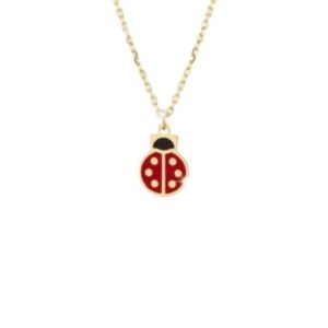 LE BEBÈ COLLANA BIMBO/A COCCINELLA ORO GIALLO