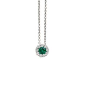 GIORGIO VISCONTI COLLANA CON DIAMANTI E SMERALDO