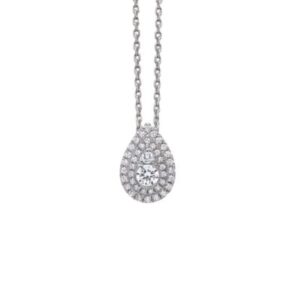 GIORGIO VISCONTI COLLANA IN ORO E GOCCIA CON DIAMANTI