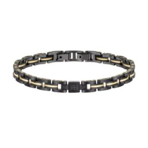 MORELLATO BRACCIALE ACCIAIO BLACK CON INSERTI GOLD
