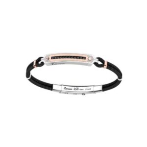 ZANCAN BRACCIALE CORDA ARGENTO, ORO ROSA E SPINELLI