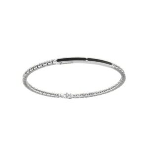 ZANCAN BRACCIALE ARGENTO E SPINELLI NERI