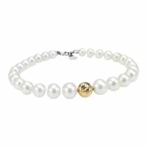 BLISS BRACCIALE PERLE A DECRESCERE E ORO