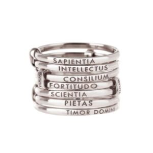 TUUM ANELLO 7 DONI ARGENTO RODIATO