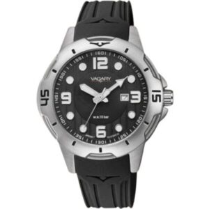 VAGARY by OROLOGIO GOMMA NERO CON NUMERI