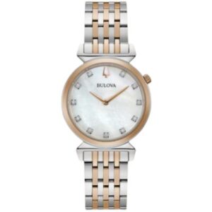 BULOVA OROLOGIO ACCIAIO QUADRANTE MADREPERLA E DIAMANTI