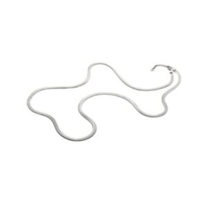 4US COLLANA ACCIAIO LUNGA MAGLIA PIATTA