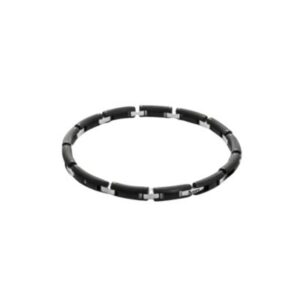 4US BRACCIALE METALLO NERO UOMO