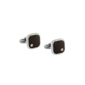 NOMINATION GEMELLI ACCIAIO PVC NERO E DIAMANTE