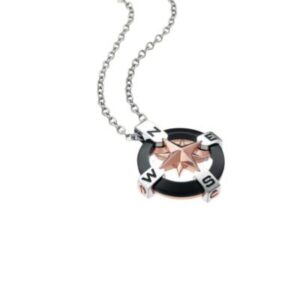 ZANCAN COLLANA ROSA DEI VENTI ACCIAIO E ROSÈ