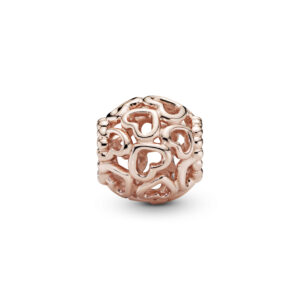 PANDORA CHARM OPENWORK APRI IL TUO CUORE ROSÈ