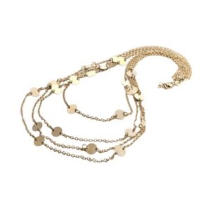 4US COLLANA ACCIAIO PENDENTE GOLD