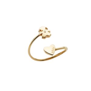 LE BEBÈ ANELLO CONTRAIE GOLD BIMBA & CUORE