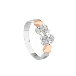 LE BEBÈ ANELLO GIROCUORE BIMBA/BIMBA PAVÈ DI DIAMANTI