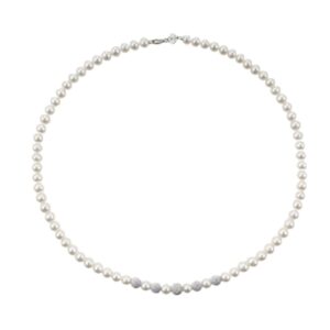 BLISS COLLANA PERLE CON SFERE IN ORO DIAMANTATE