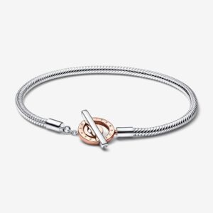 PANDORA Bracciale con Chiusura a T e Cerchi