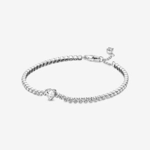 PANDORA BRACCIALE TENNIS CUORE BIANCO