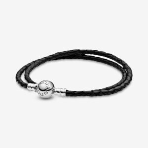 BRACCIALE NERO DOPPIO GIRO D3