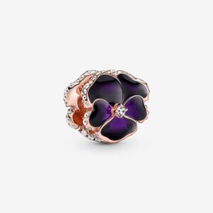 PANDORA CHARM VIOLA DEL PENSIERO ROSÈ
