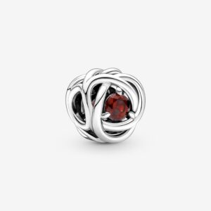 CHARM CERCHIO ETERNO ROSSO SCURO GENNAIO