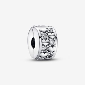 PANDORA CLIP CUORI E PIETRE
