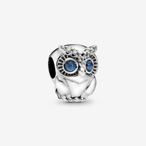 PANDORA CHARM GUFO OCCHI BLU
