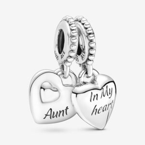 PANDORA CHARM CUORI ZIA E NIPOTE DIVISIBILI