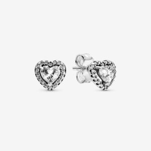 PANDORA ORECCHINI CUORE INCASTONATO