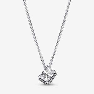 PANDORA COLLANA PUNTO LUCE RETTAGOLO