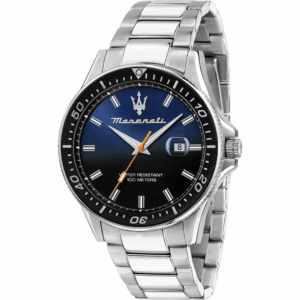 MASERATI OROLOGIO ACCIAIO QUADRANTE BLU E NERO