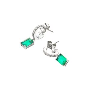 CHIARA FERRAGNI ORECCHINI CERCHIO PENDENDENTE EMERALD