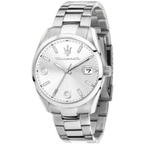 MASERATI OROLOGIO ACCIAIO QUADRANTE BIANCO CON NUMERI