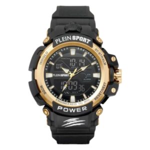 PLEIN SPORT OROLOGIO DIGITALE SILCONE NERO DETTAGLIO GLD