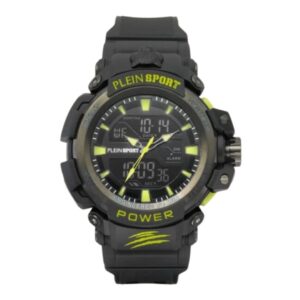 PLEIN SPORT OROLOGIO DIGITALE SILICONE NERO E VERDE