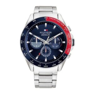 TOMMY HILFINGER OROLOGIO ACCIAIO QUADRANTE ROSSO E BLU