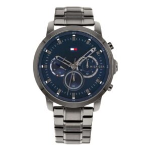 TOMMY HILFINGER OROLOGIO MULTIFUNZIONE TOTAL GREY QUADRANTE BLU