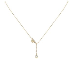 TRUSSARDI COLLANA ACCIAIO/GOLD PENDENTE