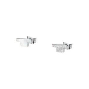 TRUSSARDI ORECCHINI ACCIAIO & ZIRCONI