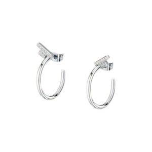 TRUSSARDI ORECCHINI CERCHIETTO ACCIAIO